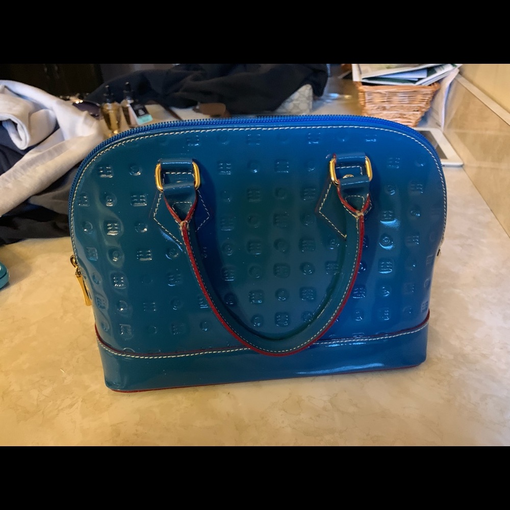 Arcadia Blue Leather Handbag